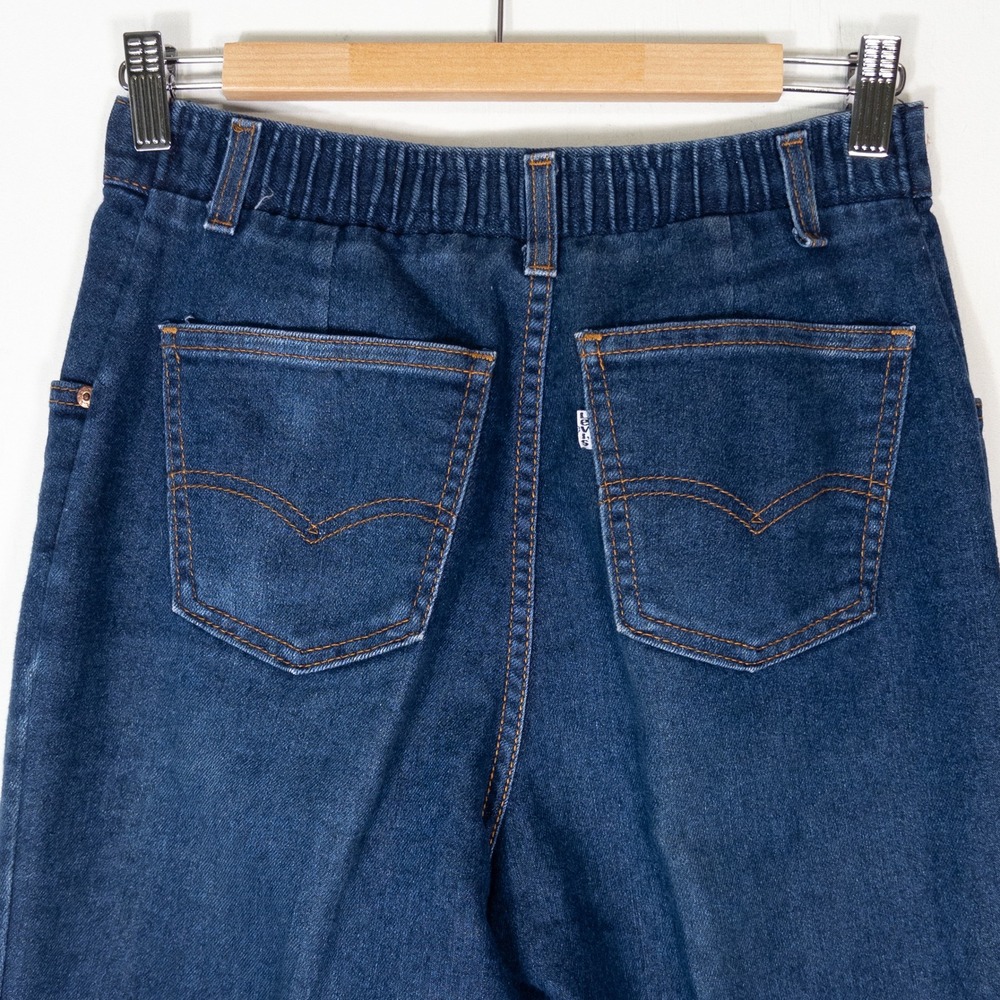 VTG 80s Levi's 573 High Rise Elastic Waist Mom Jeans Womens 12M Made in USA